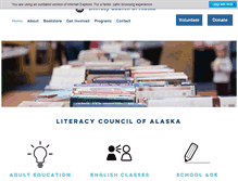 Tablet Screenshot of literacycouncilofalaska.org